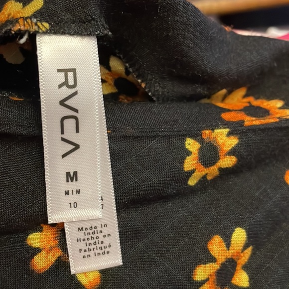 New! RVCA Sunflower Print Slip Skirt - Picture 3 of 7
